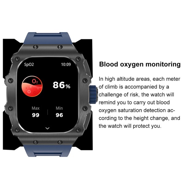 Smartwatch Microwear AK65 - Blue Silicone