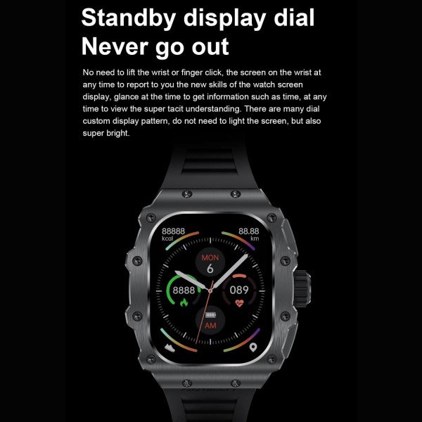 Smartwatch Microwear AK65 - Blue Silicone