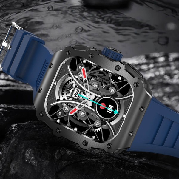 Smartwatch Microwear AK65 - Blue Silicone