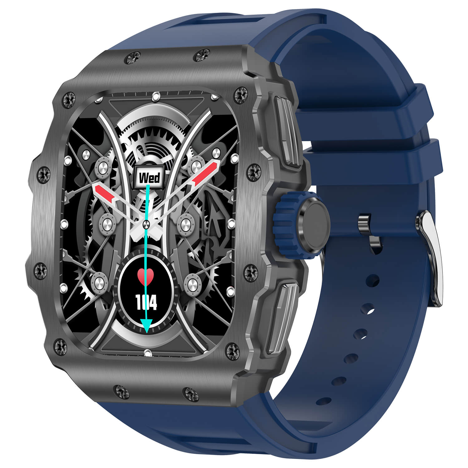 Smartwatch Microwear AK65 - Blue Silicone