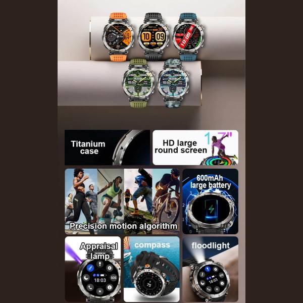 Smartwatch Microwear   HT30 - Black Steel