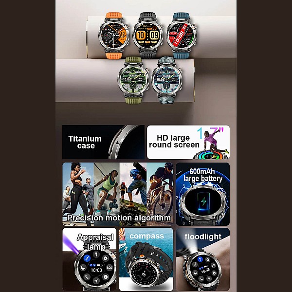 Smartwatch Microwear   HT30 - Black Steel