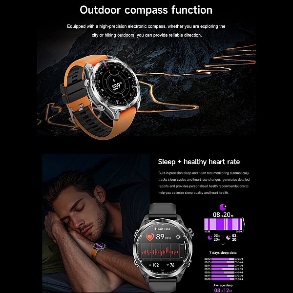 Smartwatch Microwear - HD300 Silver Steel