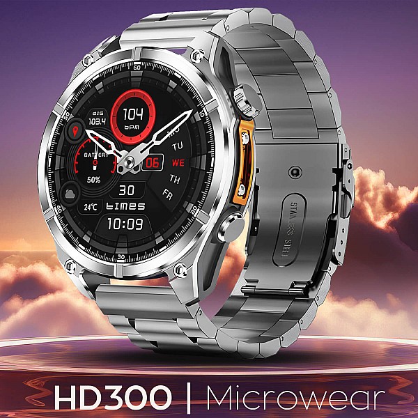 Smartwatch Microwear - HD300 Silver Steel