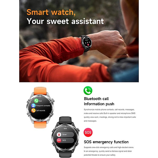 Smartwatch Microwear - HD300 Silver Steel