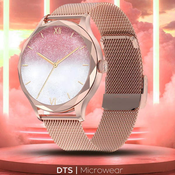 Smartwatch Microwear DTS - Gold Rose Steel