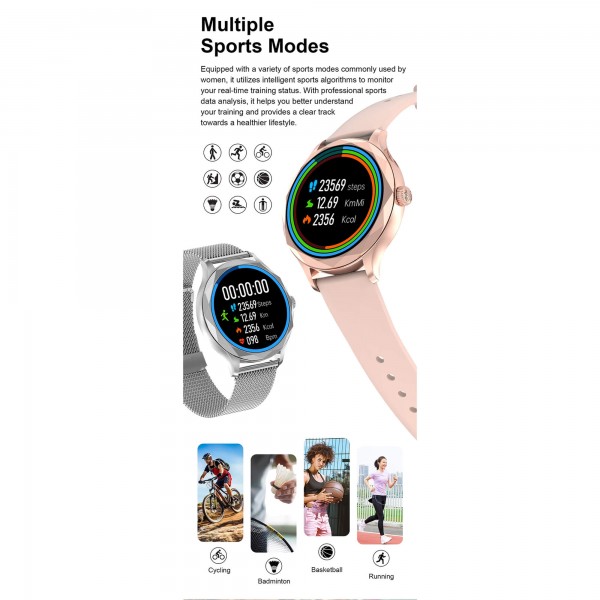 Smartwatch Microwear DTS - Silver Steel