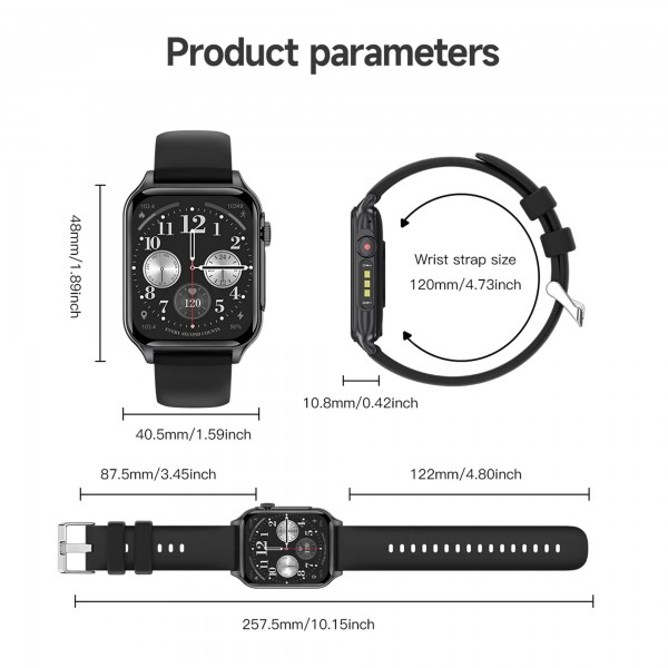 Smartwatch Microwear P6 Max - Gold Steel