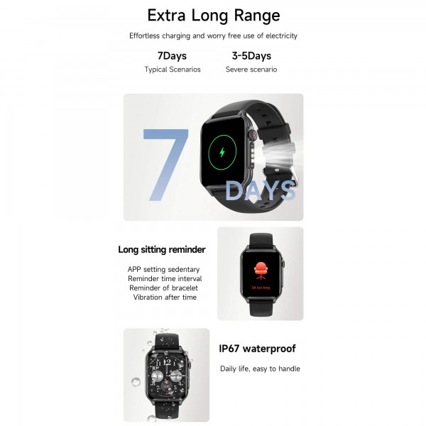 Smartwatch Microwear P6 Max - Gold Steel