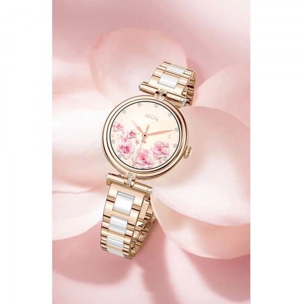 Smartwatch Microwear AK62 - Gold Milanese Steel