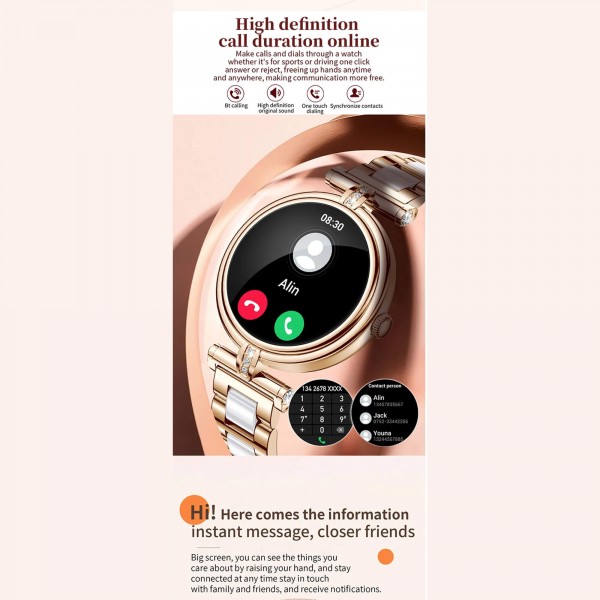 Smartwatch Microwear AK62 - Silver Steel