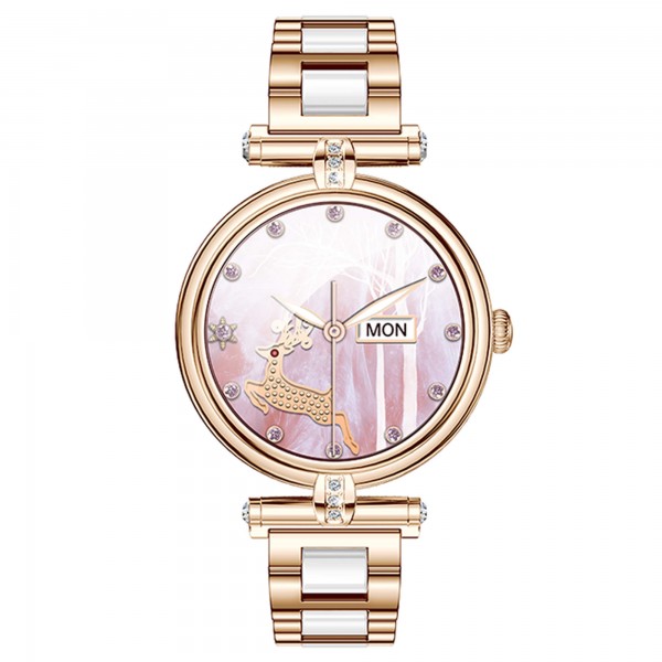 Smartwatch Microwear AK62 - Gold Steel