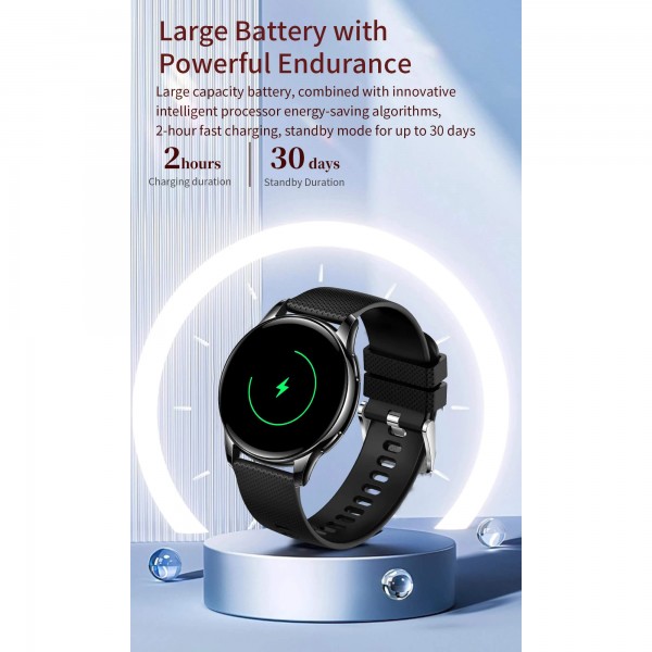 Smartwatch Microwear Y11 - Black Steel