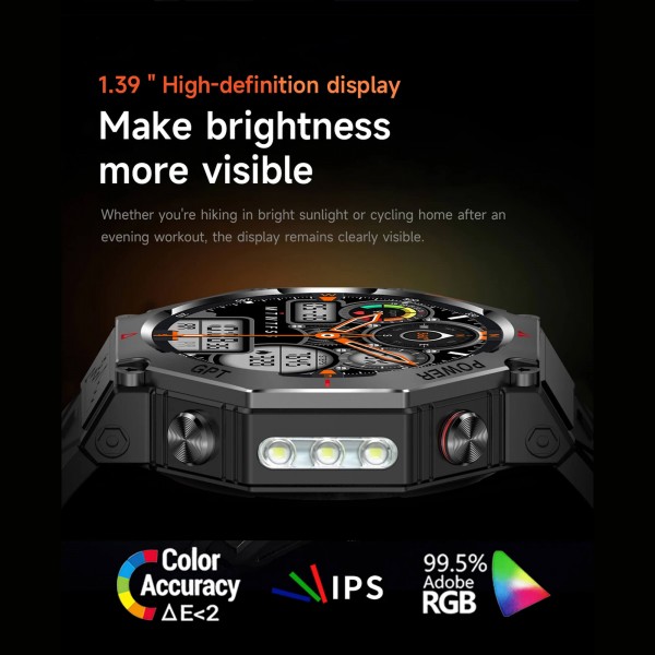 Smartwatch Microwear KC91 - Black Camo Silicone