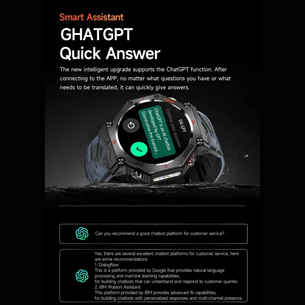Smartwatch Microwear KC91 - Black Camo Silicone