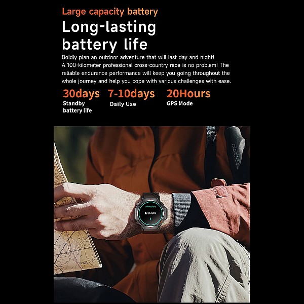 Smartwatch Microwear KC91 - Black Silicone