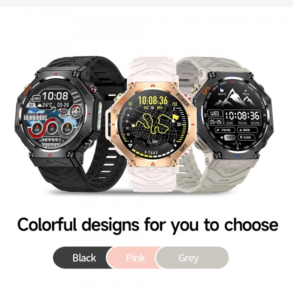 Smartwatch Microwear KC91 - Pink Silicone