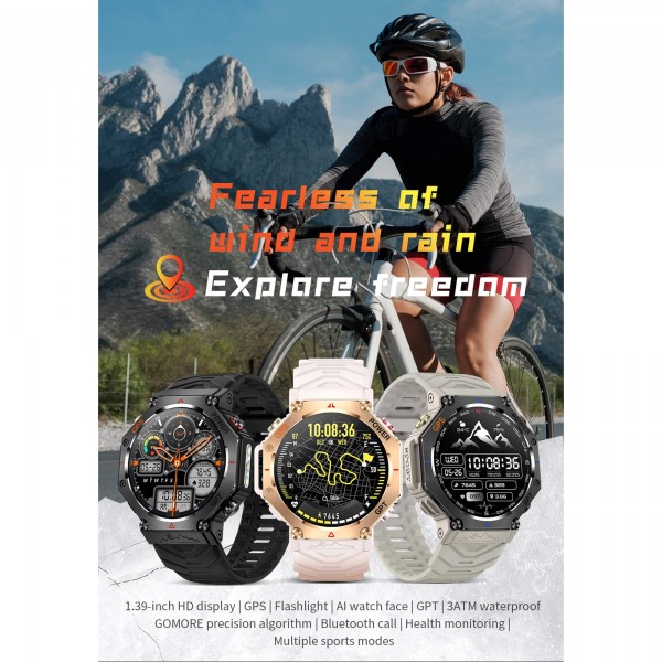 Smartwatch Microwear KC91 - Pink Silicone