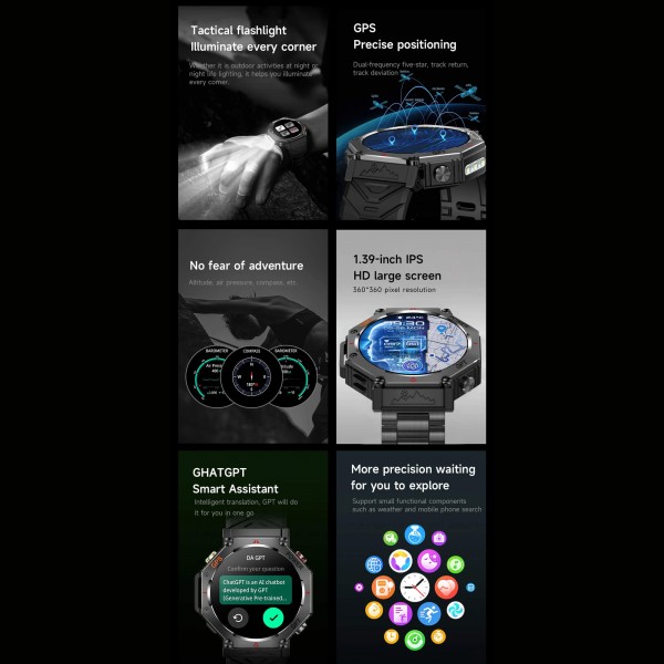 Smartwatch Microwear KC91 - Pink Silicone