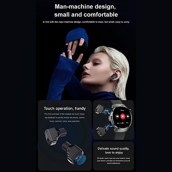 Smartwatch Microwear DK56 -  Black Silicone
