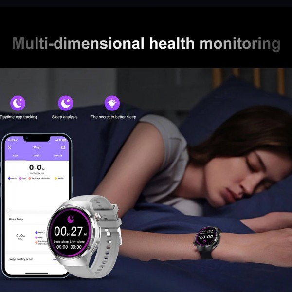 Smartwatch Microwear DK56 -  Black Silicone