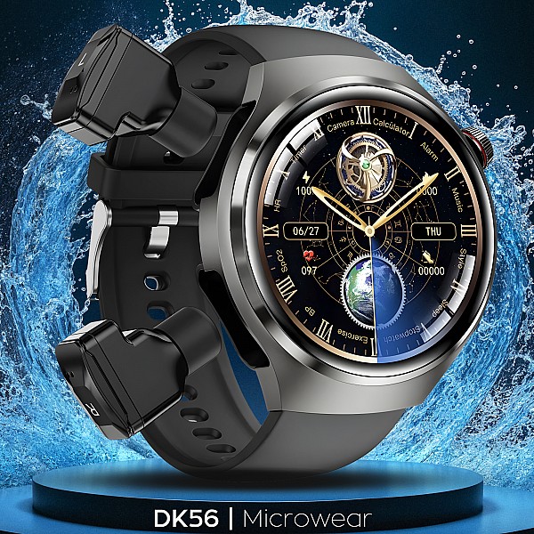 Smartwatch Microwear DK56 -  Black Silicone