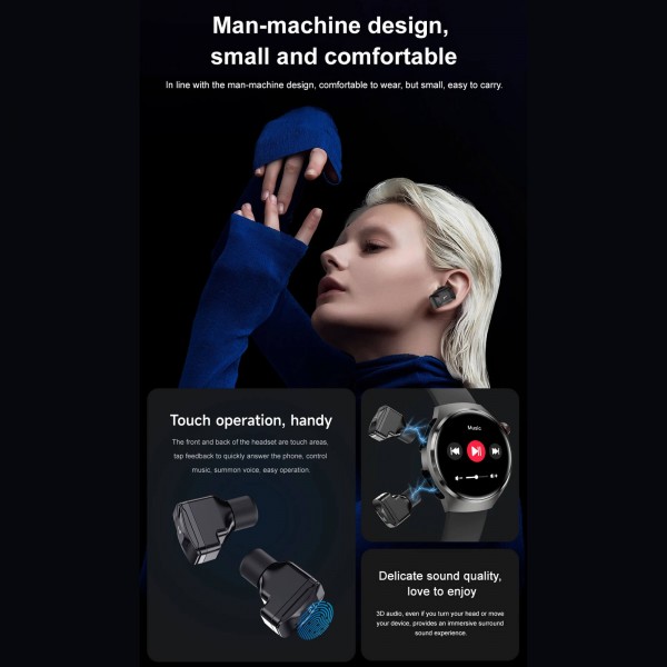 Smartwatch Microwear DK56 -  Black Silicone