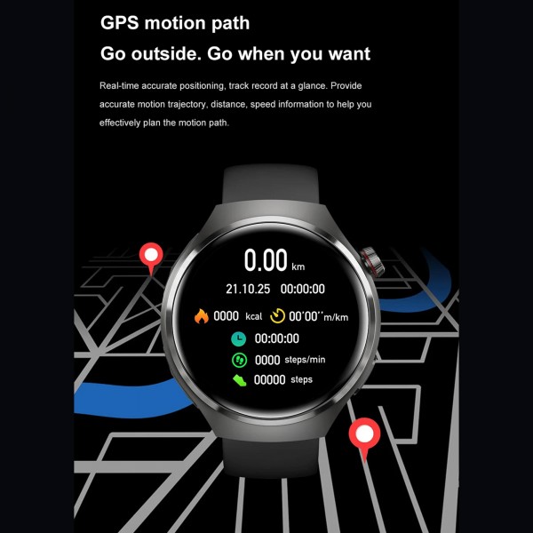 Smartwatch Microwear DK56 -  Black Silicone