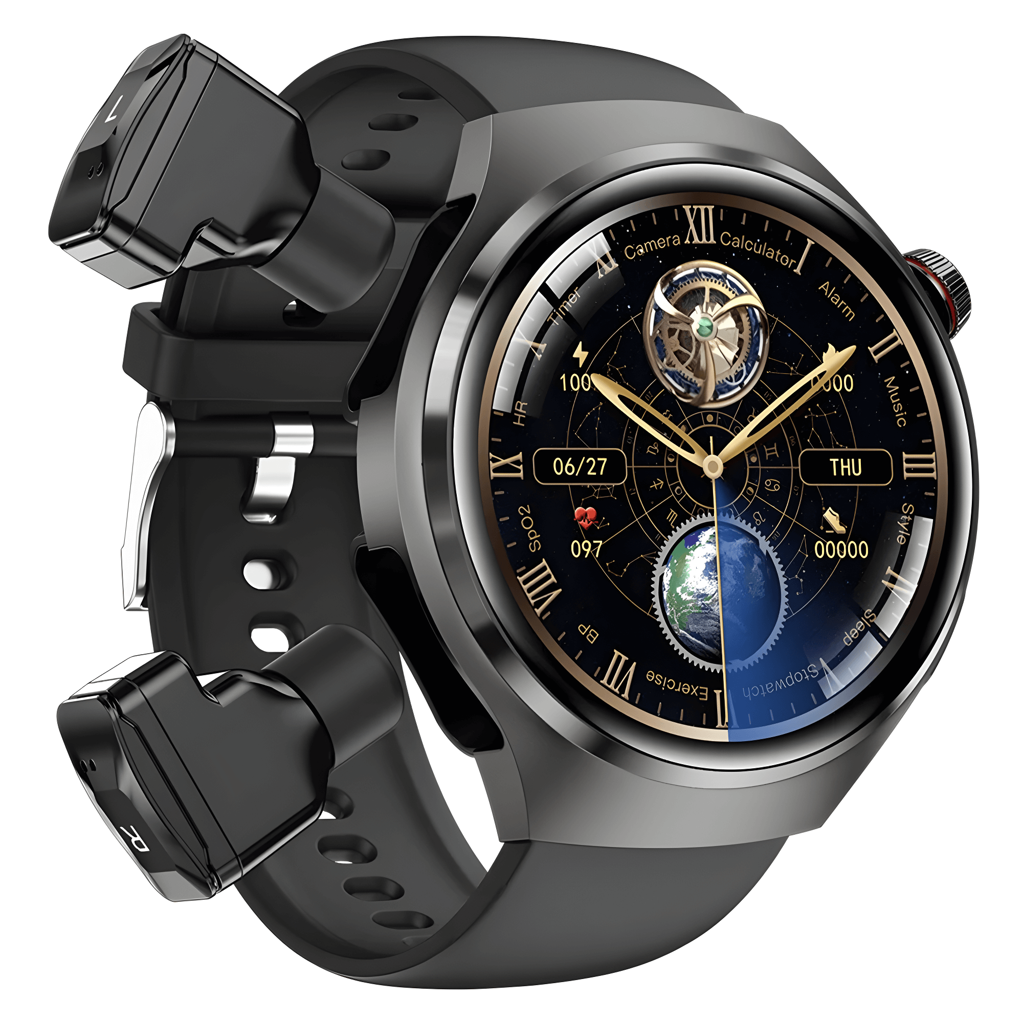 Smartwatch Microwear DK56 -  Black Silicone