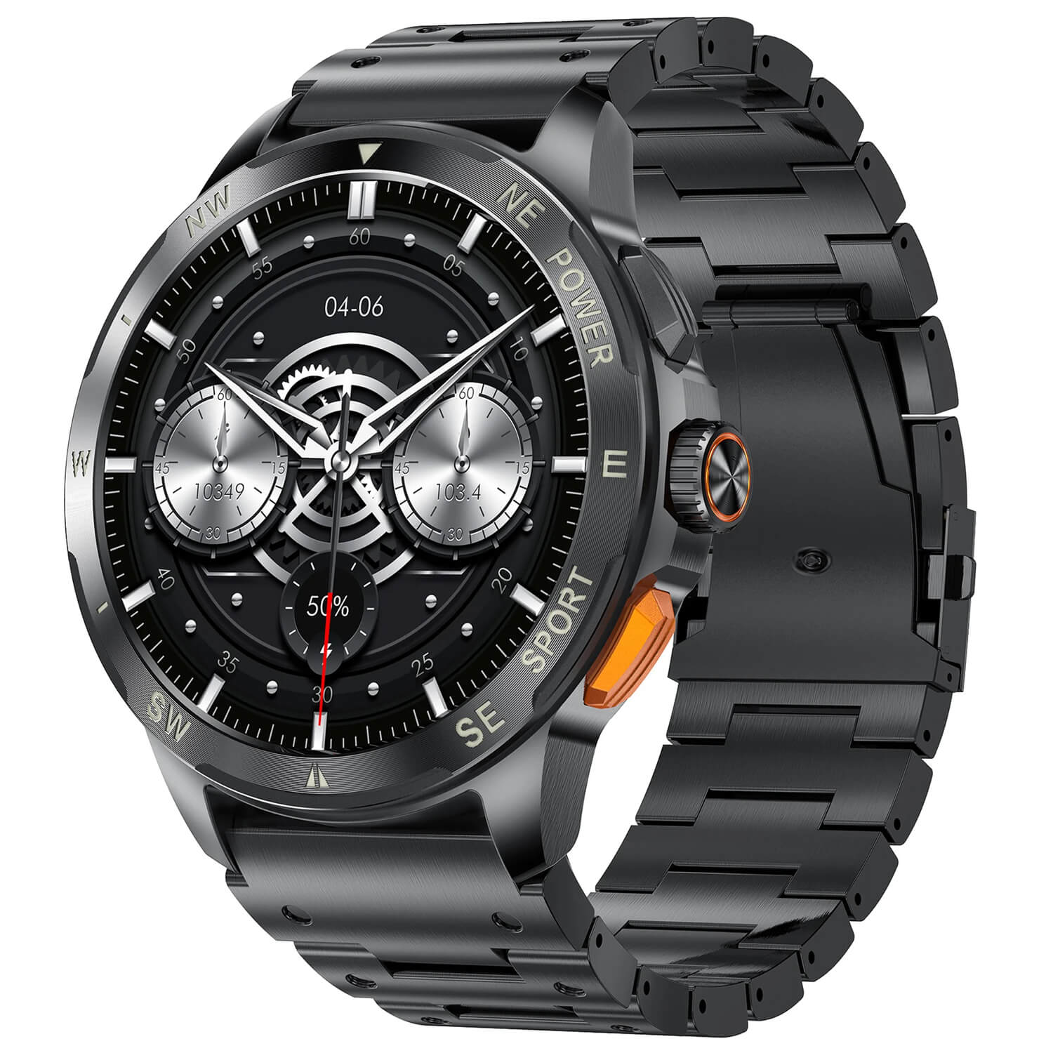 Smartwatch Microwear AK77 - Black Steel