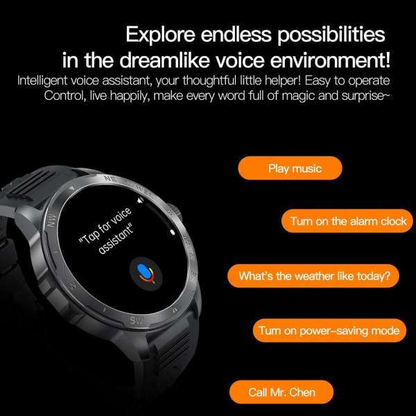Smartwatch Microwear AK77 - Silver Steel