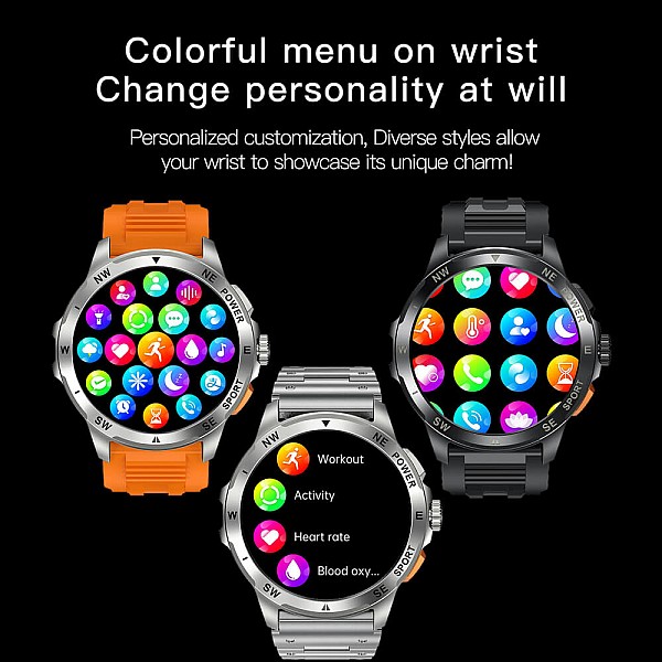 Smartwatch Microwear AK77 - Silver Steel Smartwatch Microwear AK77 - Silver Steel