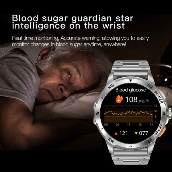 Smartwatch Microwear AK77 - Silver Steel