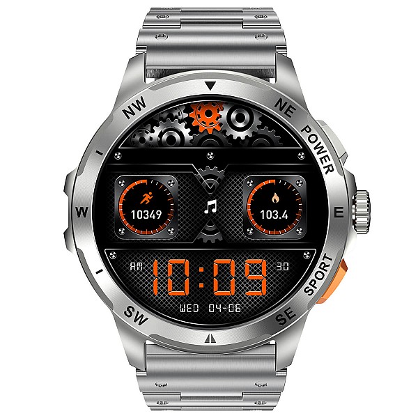 Smartwatch Microwear AK77 - Silver Steel Smartwatch Microwear AK77 - Silver Steel