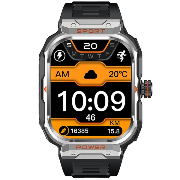 Smartwatch Microwear GT55 -  Black Silicone