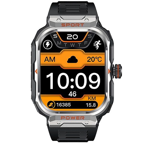 Smartwatch Microwear G55 - Black Silicone Smartwatch Microwear G55 - Black Silicone