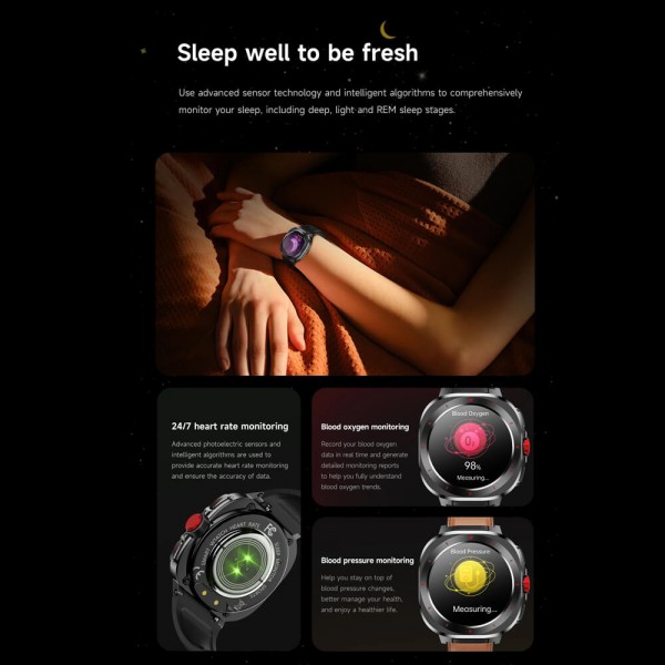 Smartwatch Microwear G33 - Brown Leather