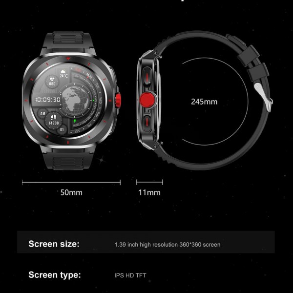 Smartwatch Microwear G33 - Brown Leather
