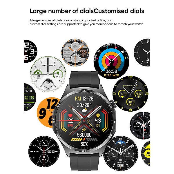 Smartwatch Microwear MT300 - Black Silicone