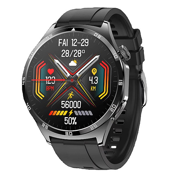Smartwatch Microwear MT300 - Black Silicone