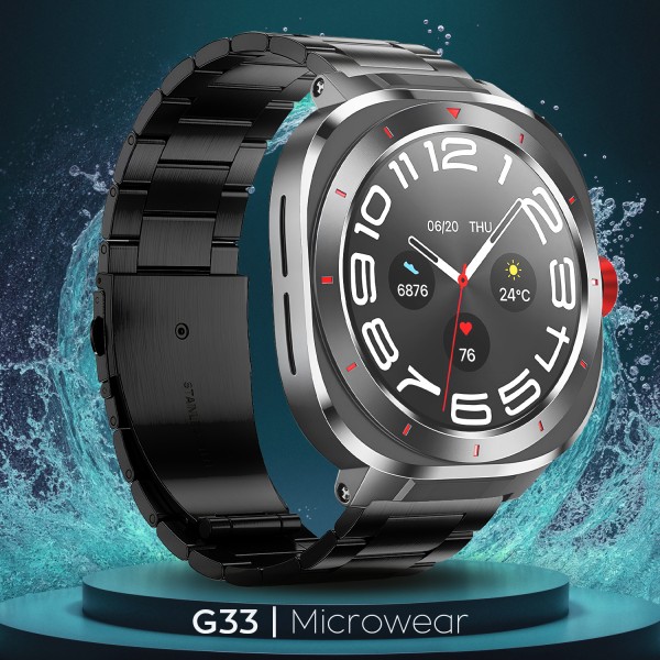 Smartwatch Microwear G33 - Black Steel