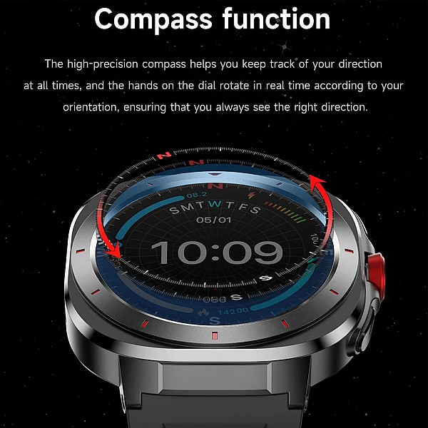 Smartwatch Microwear G33 - Black Steel