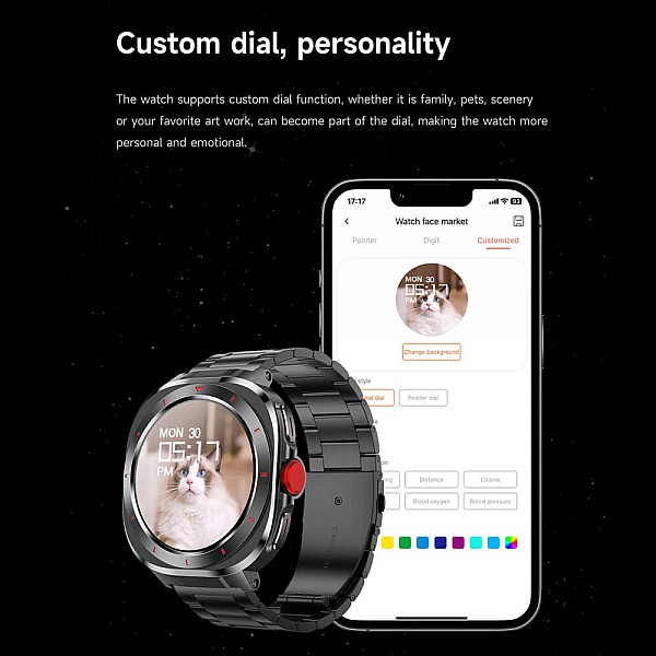 Smartwatch Microwear G33 - Black Steel Smartwatch Microwear G33 - Black Steel