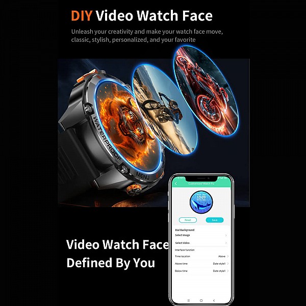 Smartwatch Microwear G100 GPS  - Black