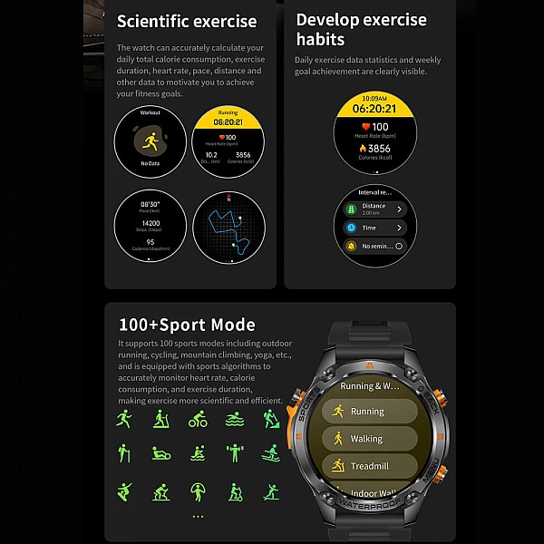 Smartwatch Microwear G100 GPS  - Black