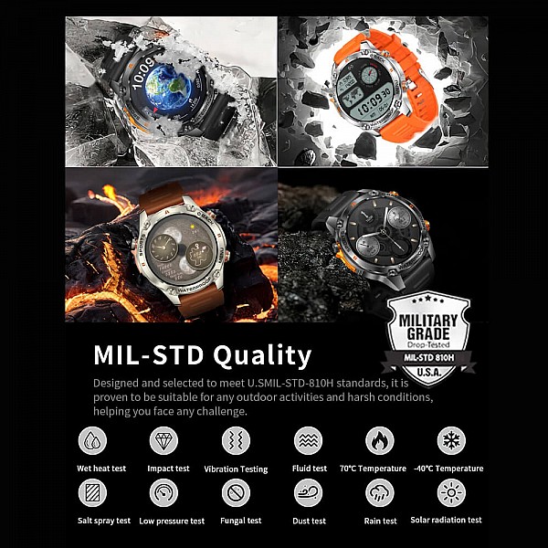 Smartwatch Microwear G100 GPS  - Brown