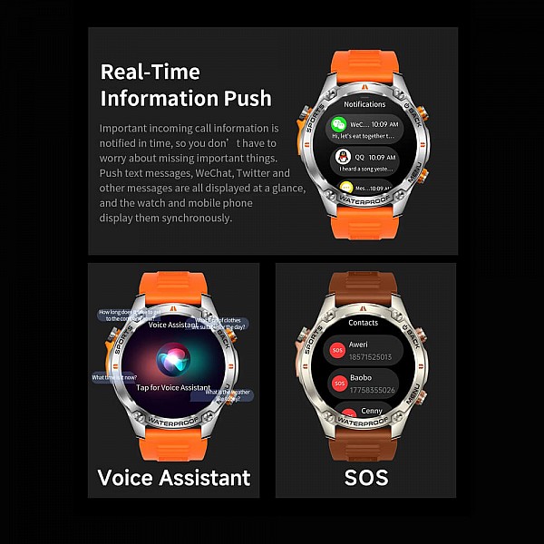Smartwatch Microwear G100 GPS  - Brown