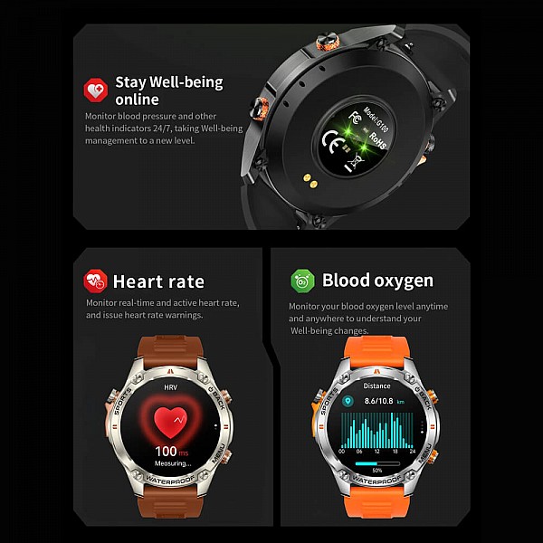 Smartwatch Microwear G100 GPS  - Brown