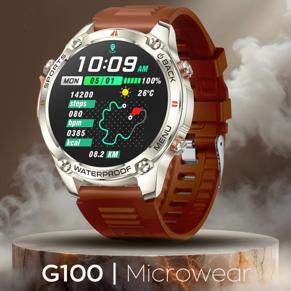 Smartwatch Microwear G100 GPS  - Brown