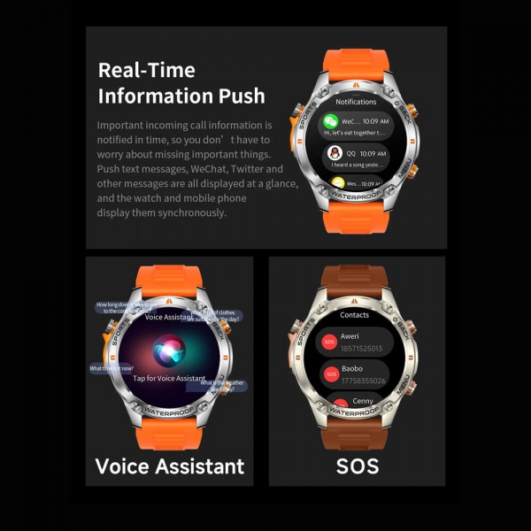Smartwatch Microwear G100 GPS  - Brown